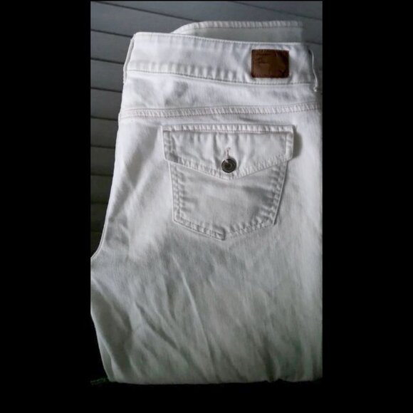 Size 14 - American Eagle Artist Stretch Cream Denim Jeans - Picture 6 of 8